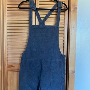Aerie corduroy overalls, never worn, grey, size large.